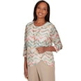 thumbnail image 3 of Alfred Dunner Womens  Textured Chevron Top With Twisted Detail, 3 of 6