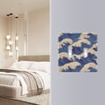 thumbnail image 4 of Yayeee Toggle Light Switch Wall Plate 2-Gang 4.56"x4.48" Decorative Outlet Cover, Blue Wave Pattern, 4 of 7