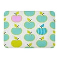 thumbnail image 1 of YUSDECOR Bleu Abstrait Bébé Enfants Modèle Pommes Mignon Géométrique Tendance Simple Conception Garçons Rose Tapis de Porte Tapis de Bain 23.6x15.7 Pouces, 1 of 1