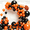 Black & Orange, variant on KIRIKOU 138pcs Purple and Silver Balloon Garland Arch Kit 18" 12" 10" 5" Chrome Metallic Confetti Pastel Latex Balloons for Birthday Wedding Baby Shower Party Decors