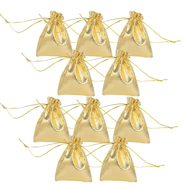 Bolsas de Organza Phenovo 10PCS Oro Sunnimix Bolsa de organza