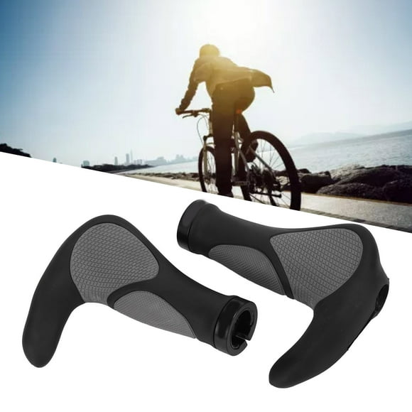 TPR Integrated Handlebar Grip, Loose Prevention Comfortable Aluminum Alloy Lock Ring Bow Structure Bike Handlebar Covers for Cycling