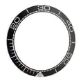 thumbnail image 2 of Inserto de bisel de reloj profesional Accesorio de repuesto de reparación de anillo de bisel de reloj de cerámica de 38 mm para relojero Base negra Línea punteada de dígitos blancos, 2 of 14
