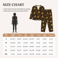 thumbnail image 4 of Pofeuu Fall Daisy Leaf Print Womens Pajamas Set Long Sleeve Sleepwear Button Down Nightwear Soft Pj Lounge Sets Button Down Pajamas Women-Small, 4 of 7