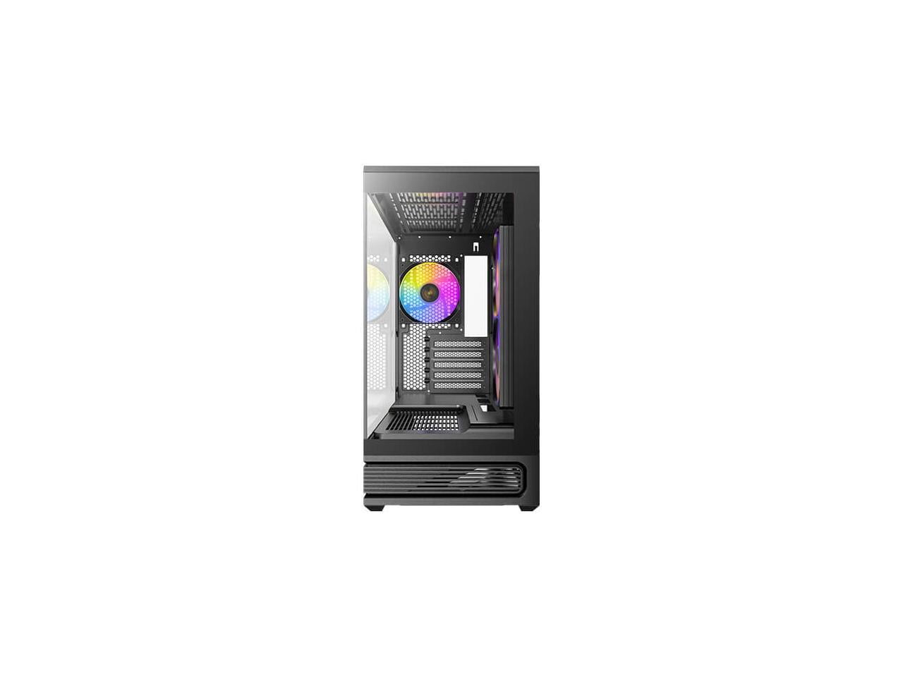 Antec C2M ARGB, Compact MicroATX Case, Panoramic Tempered Glass, High Airflow, 3 PWM ARGB Fans Included, Support 360mm Radiator & 415mm GPU, Type-C 10Gbps, Tool-Free Design