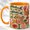 Orange, variant on Seaside Seafood Coffee Mug, Lobster Fish Mug, Ceramic 11 oz