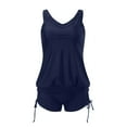 thumbnail image 4 of Womens Swimsuits Swimwear Leisure Fashion 2Pcs Set Elegant Swimsuits for Tankini Top With Swimming Shorts Navy XXL, 4 of 9