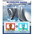 thumbnail image 2 of Funda de almohada Rifens Cooling Soft Satin Zipper gris claro, 2 of 6