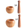 thumbnail image 3 of Juego de mortero y maja de madera, manual, para moler ajo, jengibre y especias, S, 3 of 5