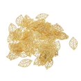 thumbnail image 1 of Milaget 100p Alloy Hollow Tree Leaf Charms Beads DIY Sewing Craft Clothes Decor Gold 2cm, 1 of 7
