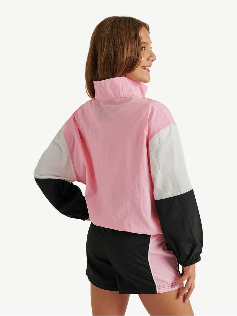 Justice Girl's NASCAR X Justice Collab Colorblock Half Zip