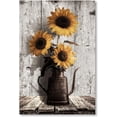 thumbnail image 2 of WFSposter-Farmhouse Sunflower Canvas Wall Art: Rustic Brown Pot Wall Decoration - Vintage Flower Framed Poster Artwork Decor for Home Office Living room Bedroom, 2 of 5