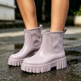 thumbnail image 7 of Miqool Womens Rain Boots, Waterproof Platform Rubber Chelsea Rainboots, Comfortable Short Ankle Garden Boots for Outdoor Work, 7 of 7