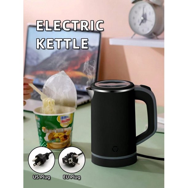 Portable Electric Kettle- Home Thickened Stainless Steel Double Layer Insulated Water Kettle