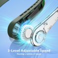 thumbnail image 4 of Portable Neck Fan. bladeless neck fan,for Indoor Outdoor Travelling,USB Rechargeable Personal Fan,Rechargeable, Headphone Design,3 Speeds Operated Adjustable,neck fans for women men, 4 of 8