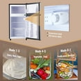 thumbnail image 5 of WANAI 3.5 Cu.ft Fridge with Freezer 2 Door Compact Refrigerator with Adjustable Thermostat Black New, 5 of 10