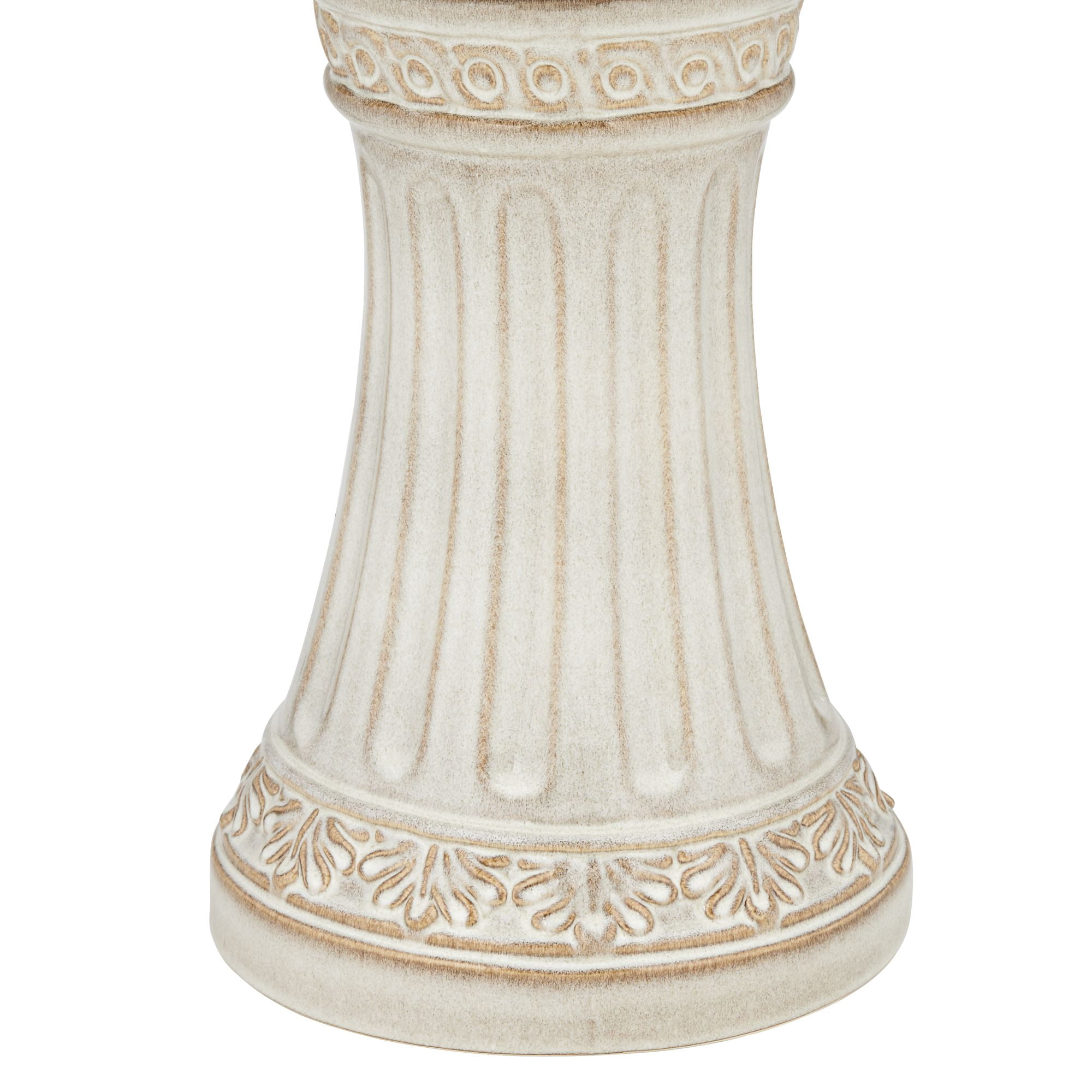 Formentera 45 1/4" High Large Italian Outdoor Decor Off-White Ceramic Floor Fountain with Light LED 3-Tier