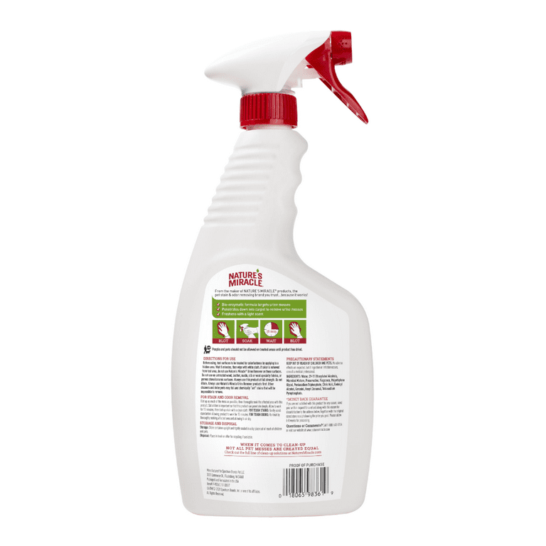 Nature's Miracle Enzyme-Based Cat Urine Remover, 24oz Carpet