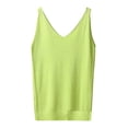 thumbnail image 2 of Qwertyu Women's Tank Top with Knitted Sequins Sleeveless V Neck Shirt Casual Sequins Strappy Elegant Blouses Green One Size, 2 of 5