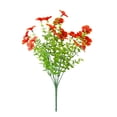 thumbnail image 1 of Maojin 18 paquetes de plantas de flores artificiales con 7 tallos flexibles Plantas de plástico de imitación para exteriores resistentes a los rayos UV de 14 pulgadas, 1 of 2