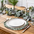 thumbnail image 2 of Farmhouse Flowers Round 13 Inch Placemats Set of 8, Ethnic Retro Abstract Pattern Lattice HeatResistant Non Slip Place Mats for Dining Table, Wipeable Braided Kitchen Table Mats for Housewarming, 2 of 9