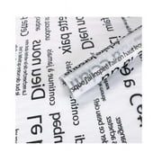 Panda Superstore PF-HOM12898151-DORIS00630 French Words Flower Black White Florist Wrapping Paper - 30 Piece