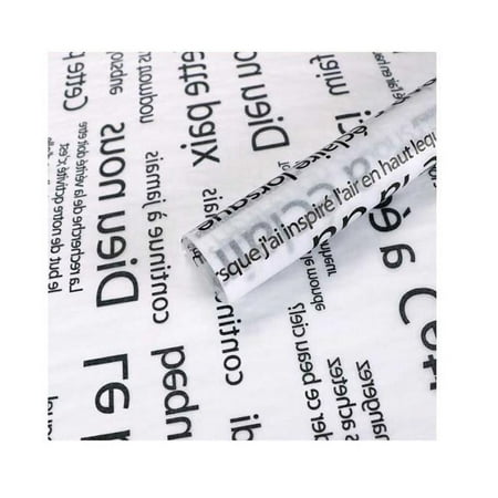 Panda Superstore PF-HOM12898151-DORIS00630 French Words Flower Black White Florist Wrapping Paper - 30 Piece