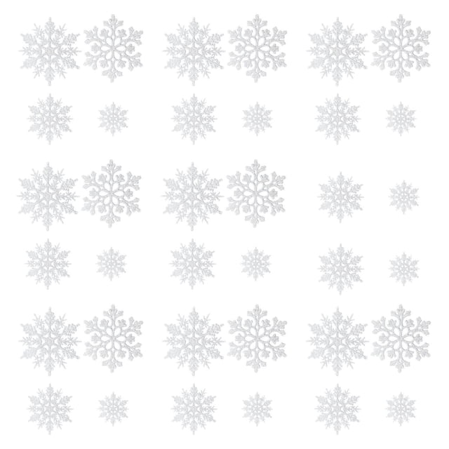 36 piezas de adornos de copos de nieve navideños colgantes de copos de nieve colgantes de decoración para fiestas de hotel o puertas de aniversario