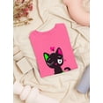 thumbnail image 3 of Slogan Cute Cat  Shaped T-Shirt Women -Image by Shutterstock, Female x-Large, 3 of 4