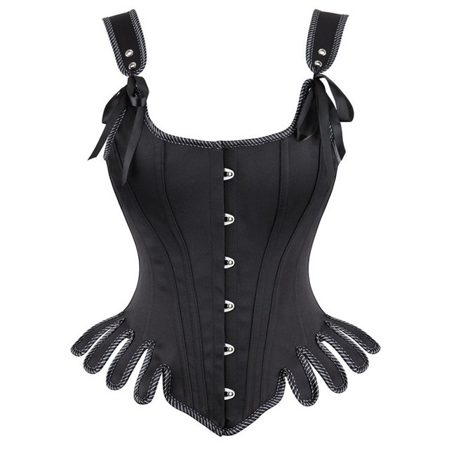 Corsé Top Para Mujer Moldeador de Cuerpo Control de Barriga Entrenador de Cintura Retro en Forma de Abanico Fajas Con Cuello en U Cintura Apretada Vientre de Acero Odeerbi ODB144808