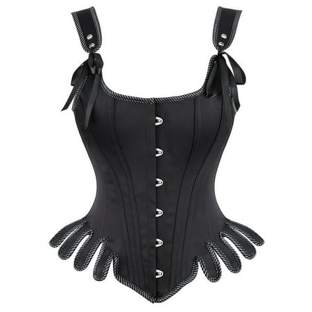 

YANHAIGONG Women s Retro Fan-Shaped U-Neck Tight Waist Steel Tie Belly CorsetCorset Lingerie For Women