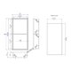 thumbnail image 2 of Nicho de ducha de baño con estante doble vertical de acero inoxidable blanco mate 12 x 24 de marca ALFI ALFI brand ABNC1224-W, 2 of 2