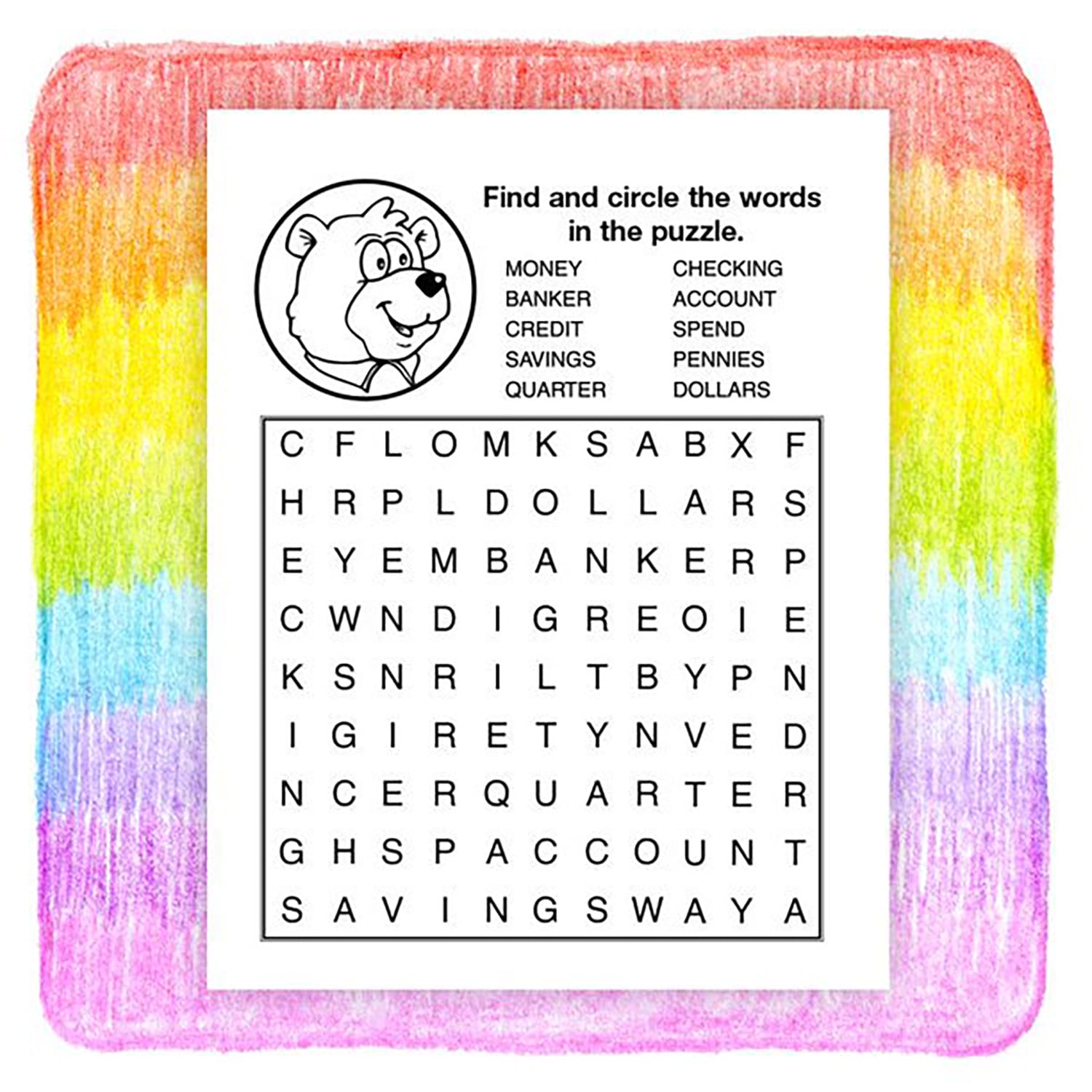 25 Pack - My Favorite Bank Kid's Educational Coloring & Activity Books