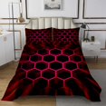 thumbnail image 1 of Erosebridal Abstract Coverlet Set King for Teens, Modern Honeycomb Bedding Set, Stripes Decor, 1 of 5