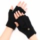 thumbnail image 4 of Guantes cálidos sin dedos para mujeres y hombres, manoplas convertibles de invierno sin dedos con cubierta superior abatible, guante de punto, 4 of 5