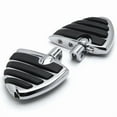 thumbnail image 2 of Krator Wing Style Front Foot Peg Foot Rests Chrome Compatible with Suzuki / Honda / Can-Am Boulevard Chrome Motorcycle Wing Foot Pegs Footrests L+R, 2 of 3
