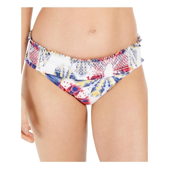 Tommy Hilfiger Womens Tie-Dye Low Rise Swim Bottom Separates White XS