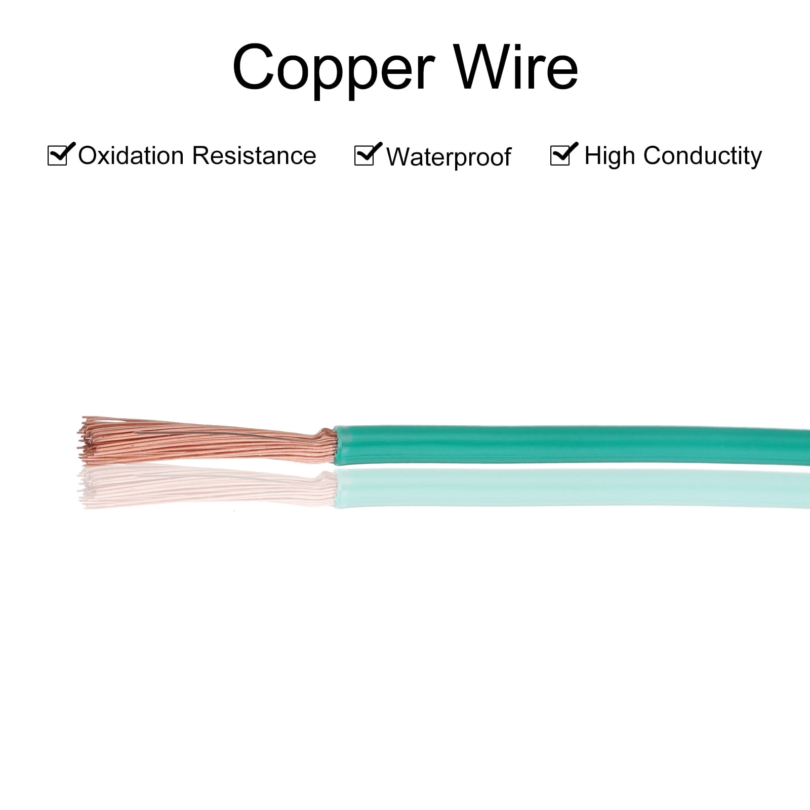 150 Feet Electrical Wire Insulated Stranded Copper 12 AWG Hook Up Wire Cable Residential, Industrial, Grounding,Green