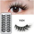 thumbnail image 2 of Pestañas postizas de visón sintético, paquete de 10 pares, pestañas 8D dramáticas, estilo ojo de gato con volumen, paquete múltiple de pestañas de visón, 2 of 4