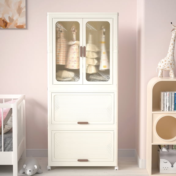 Freestanding Portable Wardrobe with Large Capacity | Bedroom Storage for Baby and Children's Items