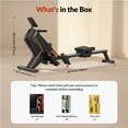 thumbnail image 4 of MERACH Indoor Magnetic Resistance Rowing Machine, Foldable, 350lbs Capacity, 16 Levels, Bluetooth Compatible Quiet Workout Cardio & Full-Body Training, 4 of 10