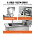 thumbnail image 6 of KFFKFF 1500W Electric Counter Fryer, 11.6Qt/11L Stainless Single Oil Fryer with Basket, Features Temp & Time Control, Overheat Safety, Ideal for Kitchen & Restaurant, 6 of 9