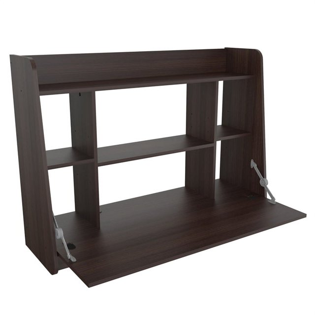 Pemberly Row Bureau Flottant Mural Contemporain en Espresso