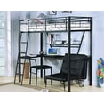 thumbnail image 2 of ACME Chaise Sans Accoudoirs en Similicuir Noir, 2 of 3