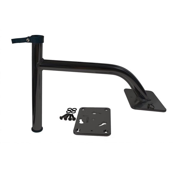 Panther Support de Montage pour Système d'Ancrage de Bateau KPB30B; Montage de Proue; Montage de Goupille de Roi Panther pour Ancre en Eau Peu Profonde; Hauteur de 3 Pouces; Revêtement en Poudre; Noir; avec Matériel de Montage