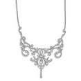 thumbnail image 3 of Sterling Silver Cubic Zirconia Fancy Scroll 17in with 2in extender Necklace, 3 of 6