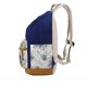 thumbnail image 3 of Conjunto de mochila mochila de lona ligera para chicas adolescentes - costura azul, 3 of 5