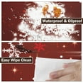 thumbnail image 4 of Merry Christma Tree Round Fitted Tablecloth with Elastic Edge,Water-Resistant Winter Red White Snowflake Happy New Year Table Cover for 48-52" Found Tables Xmas Table Cloth for Dinner,Outdoor,Patio, 4 of 4