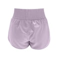 thumbnail image 4 of Conairie Womens Athletic Shorts Loose Quick Dry Elastic High Waisted Yoga Shorts with Built-In Liner Comfortable Summer Sport Shorts with Pockets Purple L, 4 of 5