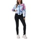 thumbnail image 2 of Chaqueta bomber para mujer Inspire Chic, corte slim, ligera, con cierre, talla XL, azul claro, 2 of 6